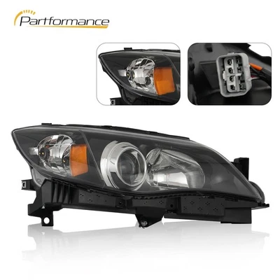RH Passenger Side For 2008-2011 Subaru Impreza Outback Sport WRX Black Headlight - Image 1 of 4