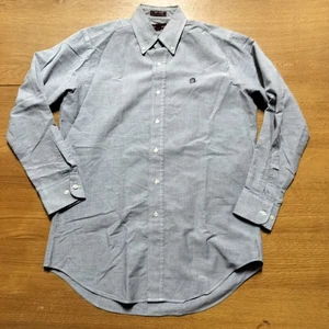 Vintage Chaps Ralph Lauren Men's 15 32-33 Grey Trinity Oxford Shirt Made In USA - Picture 1 of 8