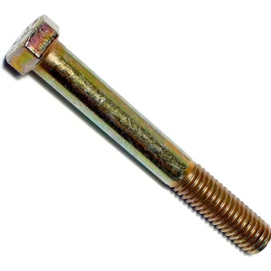 014973252977 Grade 8 Coarse Hex Cap Screws, 7/16-14 x 3-1/2, Piece-10 , yellow - Picture 1 of 1