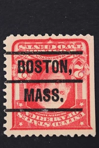 US  SC#319 PRECANCEL BOSTON MASS MA MASSACHUSETTS LOCAL L4 L-4 E L4E INVERTED - Picture 1 of 3