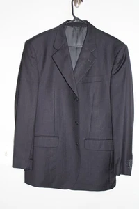 NAVY-BLUE GIANNI MANZONI 100% WOOL SPORT COAT sz 42R suit jacket MADE in ITALY - Picture 1 of 5