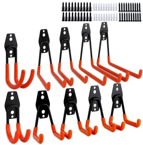 Dirza Garagenhaken 10er Pack Stahl Garage Aufbewahrung Utility Doppelhaken, Schwer D... - Bild 1 von 7