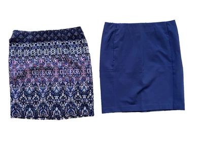 Juego de 2 faldas lápiz elásticas J.Jill para mujer talla mediana oficina trabajo carrera Foto 1 de 4