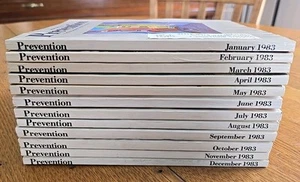 Vintage Prevention Magazine Lot 1983 set of 12 Jan-Dec - Picture 1 of 8
