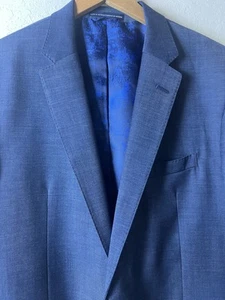 Ben Sherman Plectrum Sports Coat Suit Jacket Blazer Mens Size 44 Blue - Picture 1 of 13