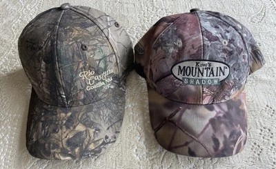 2 Camo Deer Hunting Hats Kings Mountain AZ & Rio Costello NM Set of 2 - Image 1 of 4