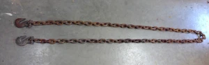 Heavy Duty 10 foot Tow Chain with Hooks Farm  3/8" diameter. - Picture 1 of 7