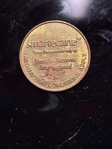 Seattle Tacoma Intl Airport Smartecarte Messing Medaille - Bild 1 von 2