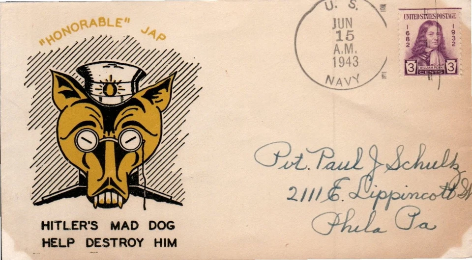 Segunda Guerra Mundial "El perro loco de Hitler ayuda a destruirlo" 15 de junio 1943 Estados Unidos prestigio naval Foto 1 de 1