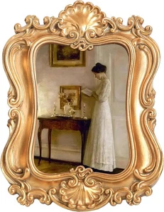 Small Vintage Picture Frames 2.5x3.5 Antique Victorian oblong, Gold  - Picture 1 of 7