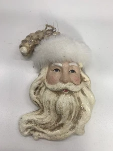 Adorno de cabeza de Santa rústico estilo viejo mundo aspecto vintage sombrero de piel brillo - Imagen 1 de 4