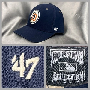 47’ Marca MLB San Diego Padres Cooperstown Snapback Gorra Gorra Ajustable Azul Años 90’s - Imagen 1 de 16