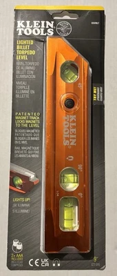 Klein Tools Nivel de Billet Torpedo Iluminado (935RBLT) Magnético (Naranja) TOTALMENTE NUEVO Foto 1 de 4