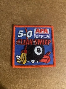 APA Pool Patch 5-0 Clean Sweep 8 Ball League Embroidered Badge Billiards Award - Picture 1 of 1