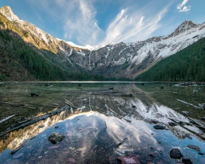 Impresión fotográfica del Parque Nacional Glaciar Avalanche Lake, Montana 8x10 8"x10" - Imagen 1 de 2