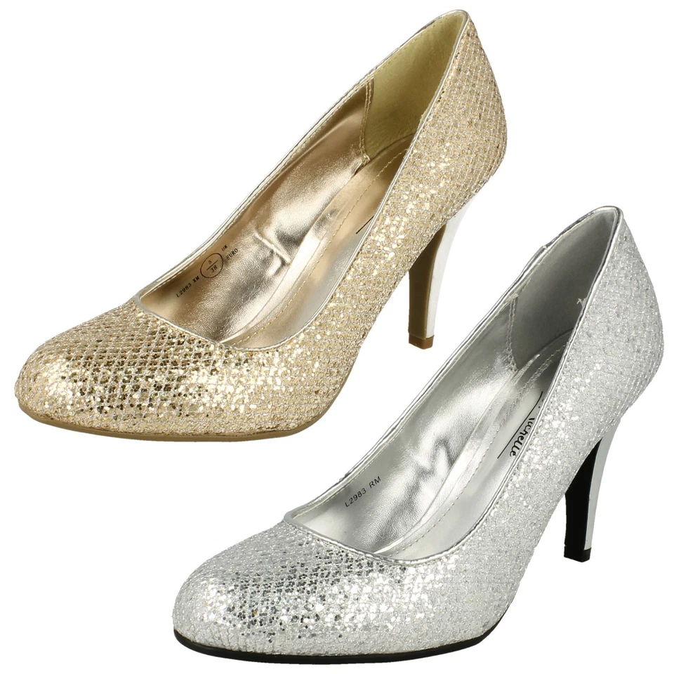 Ladies Anne Michelle Formal Glitter 'Court Shoes' - Image 1 of 1