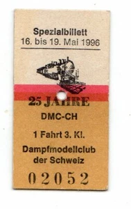 BIGLIETTO TICKET EDMONSON  25  jahre dmc-ch  spezialbillett 16-19-maggio 1996 - Foto 1 di 1