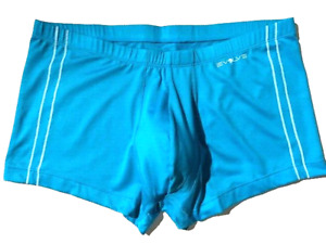 New EVOLVE Mens Blue Microfiber Mesh Pouch Boxer Trunk Brief Underwear sz XL