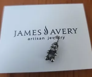 JAMES AVERY Sterling Silver 925 PETITE TEDDY BEAR Charm RETIRED! - Picture 1 of 10