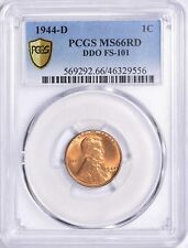 1944 D Lincoln Cent DDO FS-101 PCGS MS-66 RD