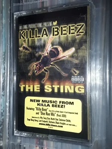 WU-TANG KILLA BEEZ THE STING CASSETTE USA EDITION HYPE STICKER SEALED HIP HOP - Picture 1 of 4