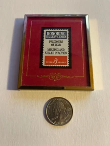Honoring US Servicemen POW Framed Collector's Stamp - Picture 1 of 2