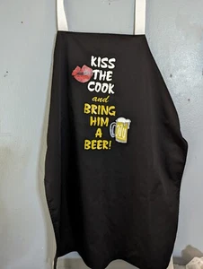 Schwarze mehrfarbige Einheitsgröße Schürze - Bild 1 von 4