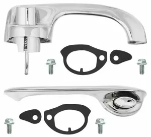 RestoParts Outside Door Handle Set For 1968-1972 El Camino and Chevelle Wagon - Picture 1 of 3