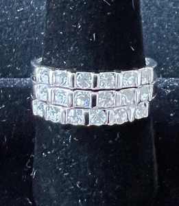 Anello Premier Designs Jewelry I STILL DO in cristallo placcato argento misura 9,75 nuovo - Foto 1 di 5