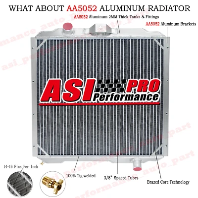3 Rows Aluminum Radiator Fit For 2002-2004 Hummer H1 6.5L V8 Engine Diesel 2003 Foto 1 de 4