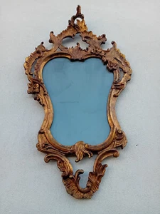 Carved Gold Rococo Mirror Shaped Carved Wood Mercury - Picture 1 of 9
