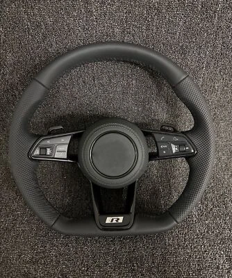 Upgrade Leather Steering wheel Assembly For Audi S3 S4 S5 S6 S7 S8 SQ5 SQ7 2010+ - Image 1 of 4