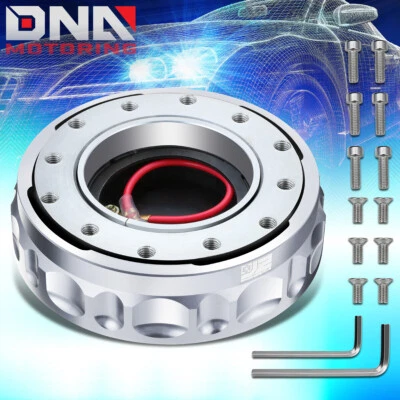 Adaptador de cubo de liberação rápida volante de alumínio 6 parafusos J2 Engineering prata - Imagem 1 de 4