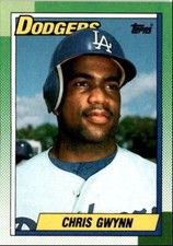 1990 Topps Baseball Cards Chris Gwynn Los Angeles Dodgers #456