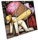 Diego Rivera The Flower Carrier Picture TREBLE CANVAS WALL ART Print