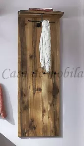 Garderobenpaneel ROCK IT 50x150x30cm Balkeneiche massiv geölt Garderobe Hutablag - Bild 1 von 9