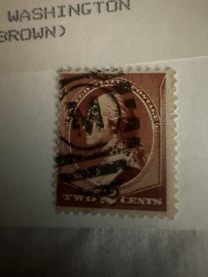 U.S. #210 (U665) Washington 2¢ red brown, 1883, perf 12, MNH, F, F-VF, CV$135.00 - Image 1 of 3