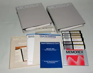De colección/1986 PC-DOS Microsoft Word 3.0 manuales y software en disquetes de copia de seguridad - Imagen 1 de 10