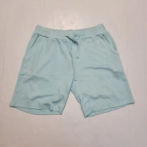 $108 New FRENCH KYSS Mist Blue Sweat Shorts Women's Size SMALL Lounge Stretch  - Picture 1 of 5