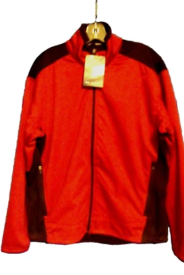 Port Authority Soft Shell Jacket Men Size M Rust & Black Full Zip Two Tone NWew - Image 1 of 4
