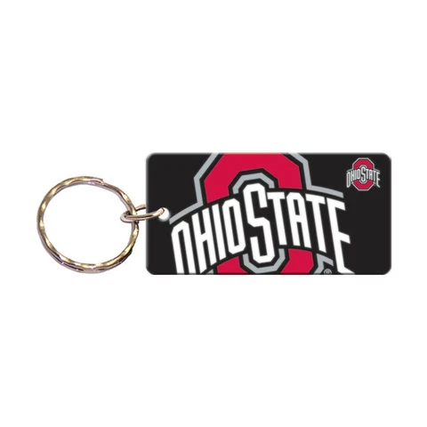 OHIO STATE BUCKEYES BLACK MEGA RECTANGLE ACRYLIC KEY RING NEW WINCRAFT Cover