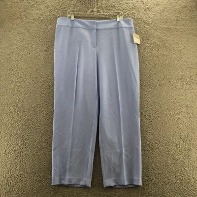 Pantalón de vestir KAsper para mujer 16 (actual 38x29) azul tiro alto cremallera mosca NUEVO Foto 1 de 4