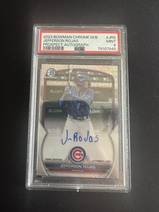 2023 Bowman Chrome Prospects Jefferson Rojas Mega Box Auto PSA 9 Mint #JRS