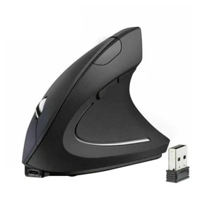 2.4GHz Wireless USB Mouse Vertical 1600DPI Optical Mouse Rechargeable Right Hand - Picture 1 of 11