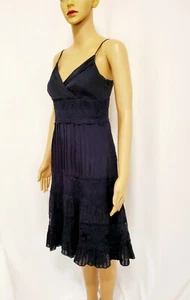 Ann Taylor Petites Black Silk Blend Sleeveless A Line Dress Size 2p - Picture 1 of 12