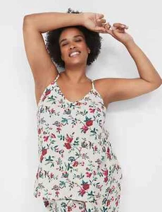 Lane Bryant Cacique Crinkle Woven Camisole Romantic Floral Plus Size 14/16 NWT - Picture 1 of 3