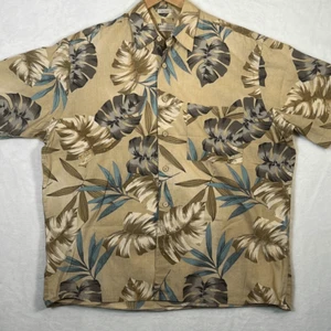 Natural issue Vintage Hawaiian short casual sleeve Button up Shirt - Mens Medium - Picture 1 of 5