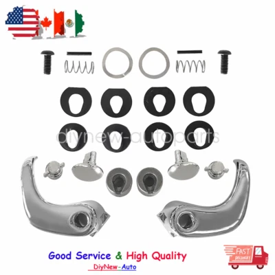 New Chrome Locking Vent Window Handle Set For 1973-1993 Chevrolet GMC C/K - Image 1 of 4