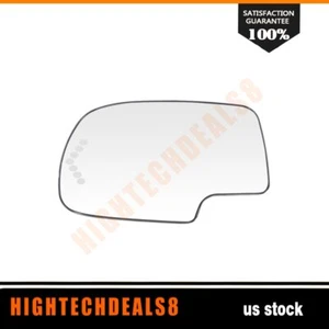 Driver Side Rearview Mirror Glass For 2003-2007 Chevy GMC Heated Turn Signal - Foto 1 di 12