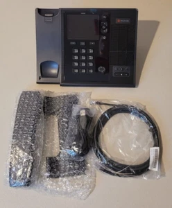 Polycom CX600 IP Phone 2201-15942-001, with Handset, Stand, and Ethernet Wire - Picture 1 of 7